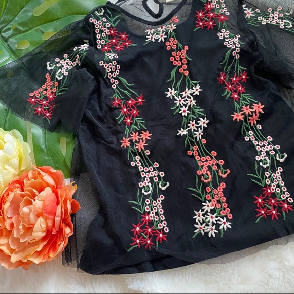 Zara kids black 2 layer top 11-12 - Picture 7 of 12